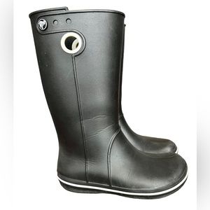 Women’s CROCS crocband tall rainboots black